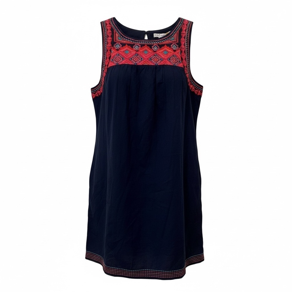 C & C California NWT navy embroidered dress, medium